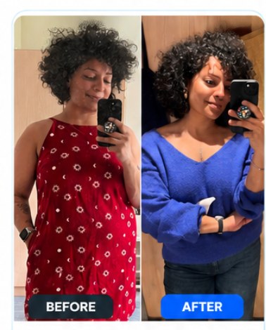 Sudha Yadav before and after her GFS coaching transformation